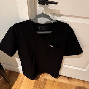 Men's Black Medium Figs Scrub Set